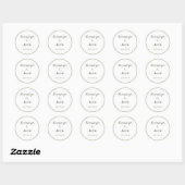 Stoffig groen Casual handschrift minimaal Ronde Sticker (Vel)
