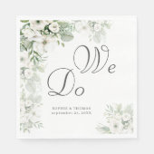 Stoffig groen floraal roos we doen waterverf bruil servet (Voorkant)