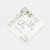 Stoffig groen floraal roos we doen waterverf bruil servet (Hoek)