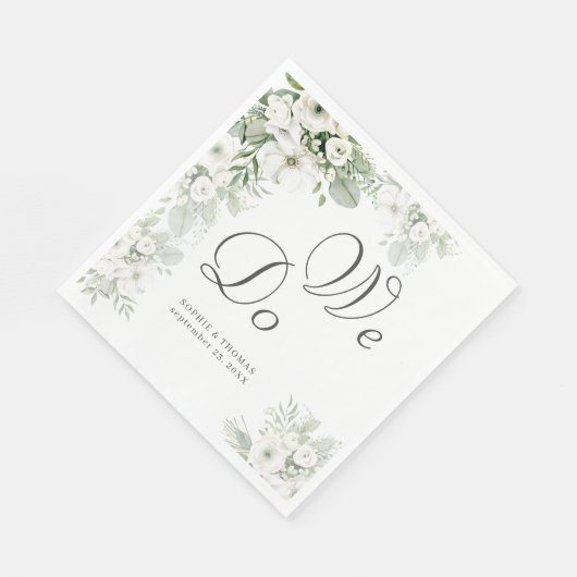 Stoffig groen floraal roos we doen waterverf bruil servet (Hoek)