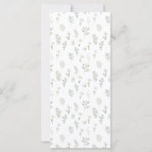 Stoffig groen groen groen bloemenbruiloft Menukaar (Achterkant)