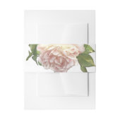 Stoffig Ivoor wit elegant Roos Uitnodigingen Wikkel (Voorkant Voorbeeld)