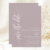 Stoffig Lavendel Eenvoudig Modern Schrift Bewaar D Save The Date