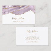 Stoffig lila agaat visitekaartje (Voorkant / Achterkant)