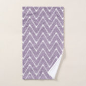 Stoffig lila chevronpatroon bad handdoek (Handdoek)