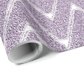 Stoffig lila chevronpatroon cadeaupapier (Rol Hoek)