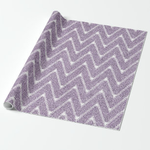Stoffig lila chevronpatroon cadeaupapier