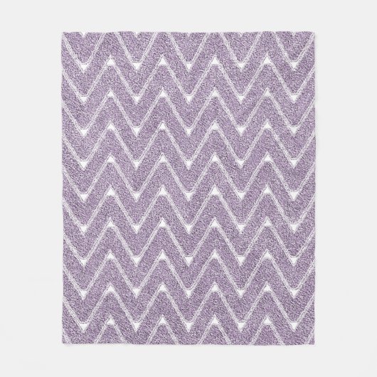 Stoffig lila chevronpatroon fleece deken (Voorkant)