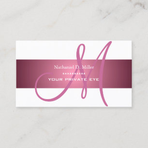 Stoffig nam Monogram/DIY achtergrondkleur toe Visitekaartje