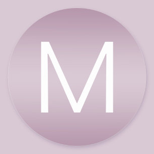 Stoffig Paars (bewerkbare kleur) Modern Minimalist Ronde Sticker