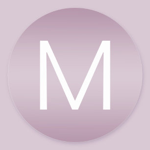 Stoffig Paarse (bewerkbare kleur) Modern Minimalis Ronde Sticker