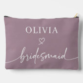 Stoffig Paarse bruidsmeisje cadeau Etui (Achterkant)