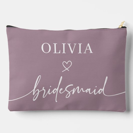 Stoffig Paarse bruidsmeisje cadeau Etui (Achterkant)