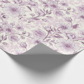 Stoffig paarse Chinoiserie Decoupage Cadeaupapier (Hoek)