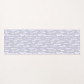 Stoffig Paarse en witte Inky Roundlines Pattern Yogamat (Voorkant (horizontaal))