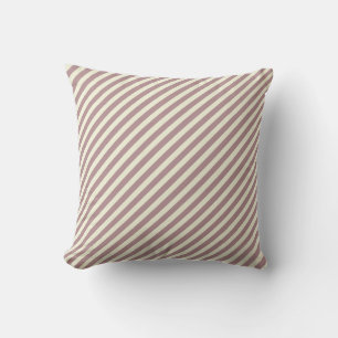 Stoffig Roos B48E92, Beige Off White F5F5DC Stripe Kussen
