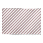 Stoffig Roos B48E92 / Sneeuwwitje FFFAFA Strepen Kussensloop (Achterkant)