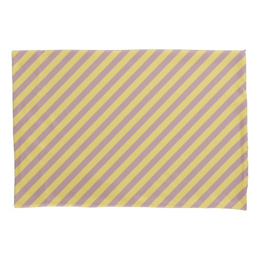 Stoffig Roos B48E92 / Sunset Yellow E6CB5F Stripes Kussensloop (Voorkant)