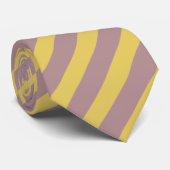Stoffig Roos B48E92 / Sunset Yellow E6CB5F Stripes Stropdas (Opgerold)