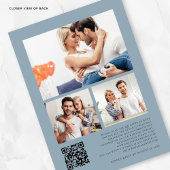 Stoffig Roos & Blauwe Bloemen 3 Foto's QR Code Huw Kaart