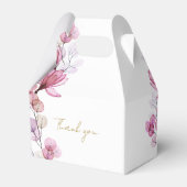 Stoffig Roos Bloemen Eerste Heilige Communie Bedankdoosjes (Achterkant)