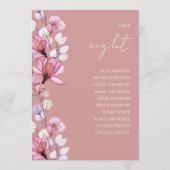 Stoffig Roos Bloemen Foto Tafel Nummer Zitting Gra Kaart (Achterkant)