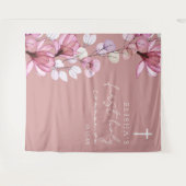 Stoffig Roos Bloemen Heilige Communie Foto Achterg Wandkleed (Voorkant (horizontaal))