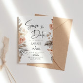 Stoffig Roos Bloemen Krans Trouwen Save The Date