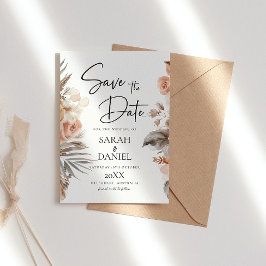 Stoffig Roos Bloemen Krans Trouwen Save The Date