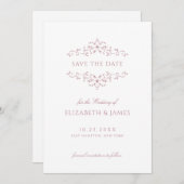 Stoffig Roos  Bloemen Save The Date (Voorkant / Achterkant)