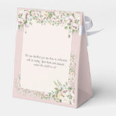 Stoffig roos bloemen waterverf bruiloft bedankdoosjes (Achterkant)