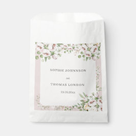 Stoffig roos bloemen waterverf bruiloft bedankzakje