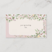 Stoffig roos bloemen waterverf bruiloft informatiekaartje (Voorkant)