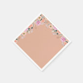 Stoffig Roos bloemenretro (geen tekst) Servet (Hoek)