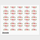 Stoffig Roos | Blush Pink Bloemen Wedding Square S Vierkante Sticker (Vel)