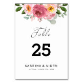 Stoffig Roos | Blush roze bloemenbruiloft Kaart (Achterkant)