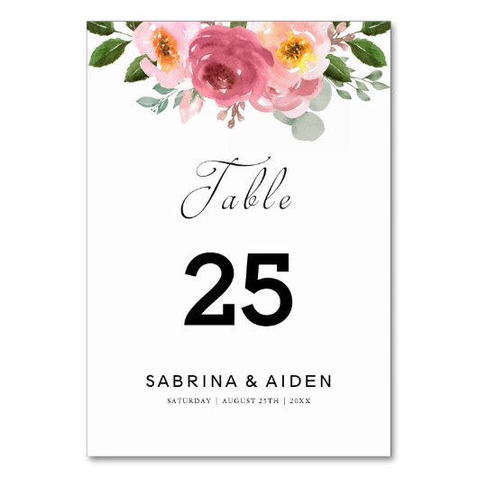 Stoffig Roos | Blush roze bloemenbruiloft Kaart (Voorkant)