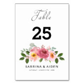 Stoffig Roos | Blush roze bloemenbruiloft Kaart (Voorkant)