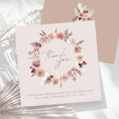 Stoffig Roos Boho Pampas Flat Wedding Bedankt