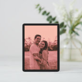 Stoffig Roos Elegant Minimalistische Foto Save the Date (Staand voorkant)