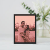 Stoffig Roos Elegant Minimalistische Foto Save the Save The Date (Staand voorkant)