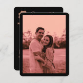 Stoffig Roos Elegant Minimalistische Foto Save the Save The Date (Voorkant / Achterkant)