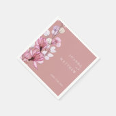 Stoffig Roos Elegant Modern Floral Wedding Servet (Hoek)