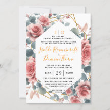 Stoffig Roos Elegant Roze Mauve Gouden Bloemen Huw