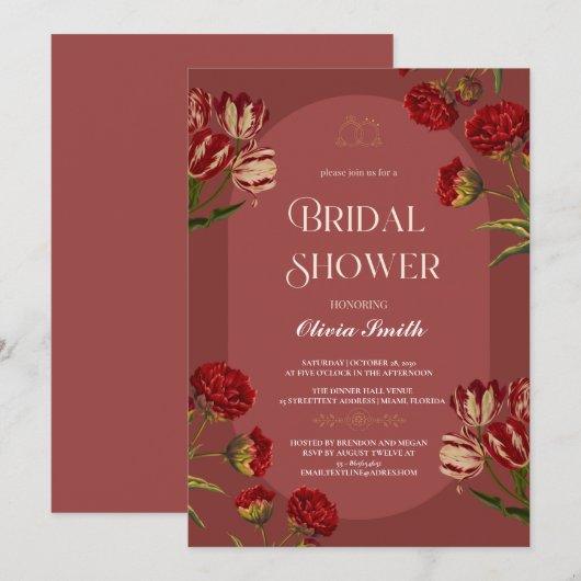 Stoffig roos Elegant vrijgezellenfeest, stoffige r Kaart (Voorkant / Achterkant)