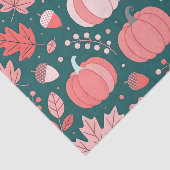 Stoffig Roos en Blauwgroen Autumn Harvest Thanksgi Tissuepapier (Detail)