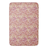 Stoffig Roos en Taupe Leaf Scroll Badmat (Voorkant Verticaal)