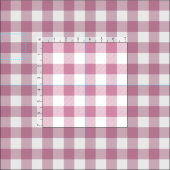 Stoffig Roos en White Gingham Plaid Stof (Delen)
