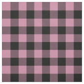 Stoffig Roos en Zwarte Buffel Plaid Stof (Swatch)
