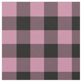 Stoffig Roos en Zwarte Buffel Plaid Stof